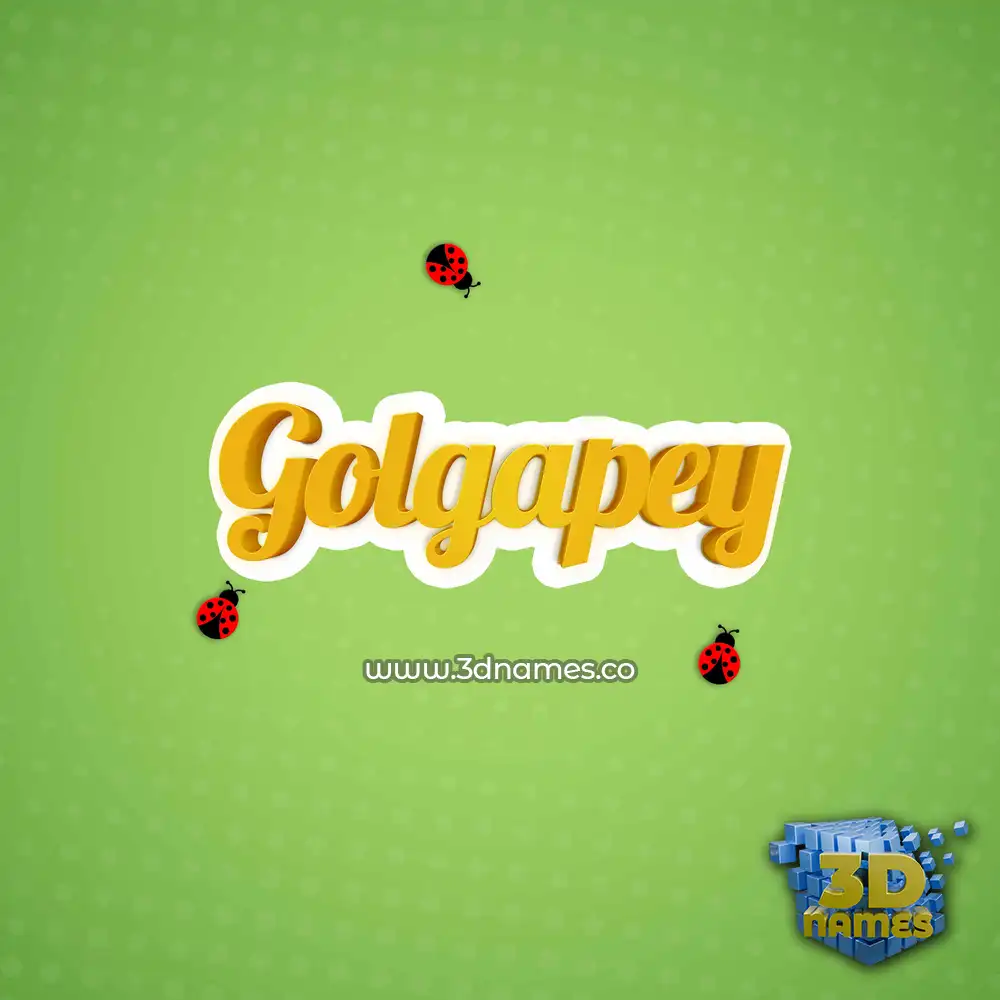 golgapey in Ladybugs style - 3D name wallpaper