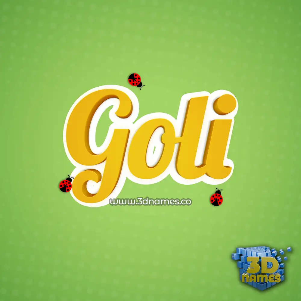 goli in Ladybugs style - 3D name wallpaper