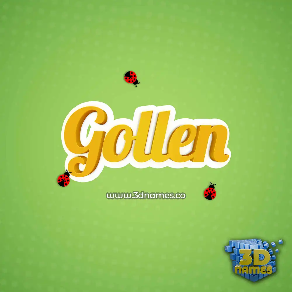 gollen in Ladybugs style - 3D name wallpaper