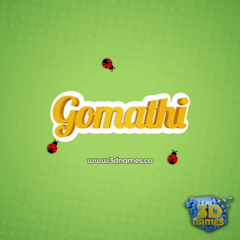 gomathi in Ladybugs style - 3D name wallpaper