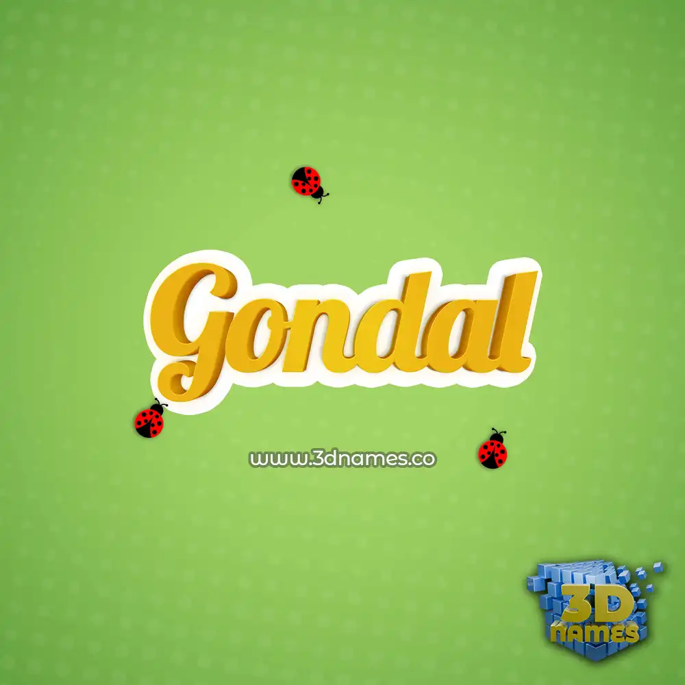 gondal in Ladybugs style - 3D name wallpaper
