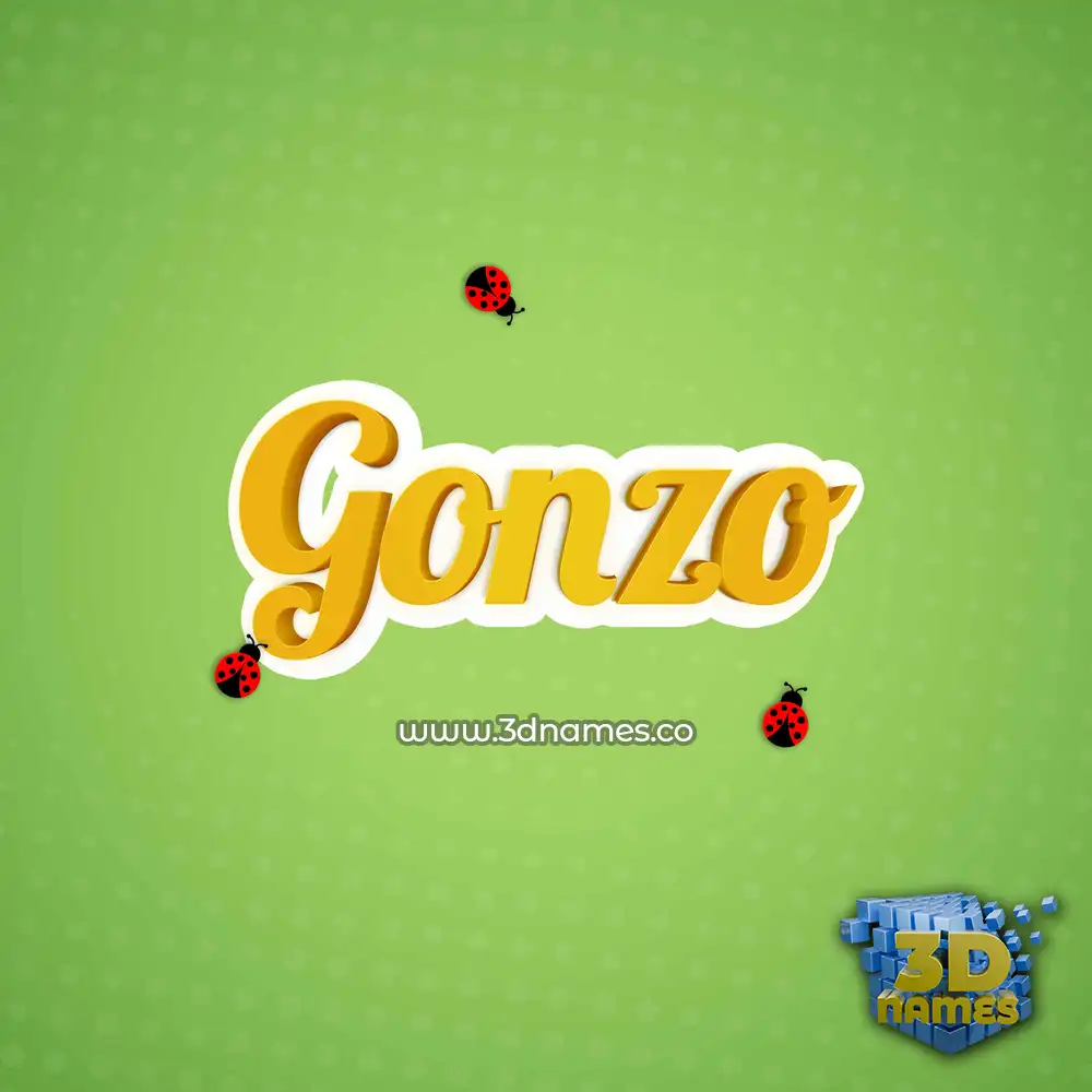 gonzo in Ladybugs style - 3D name wallpaper