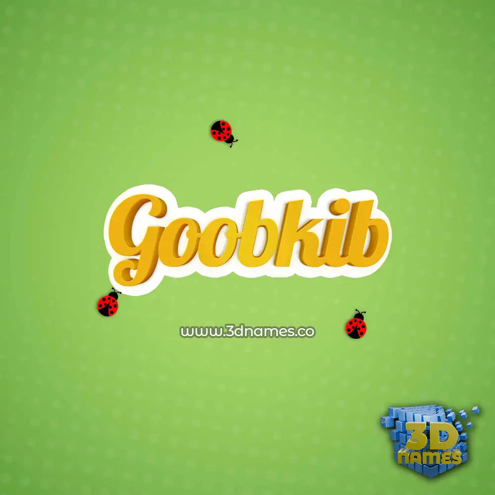 goobkib in Ladybugs style - 3D name wallpaper