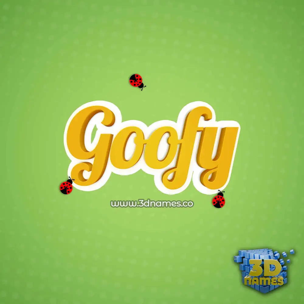 goofy in Ladybugs style - 3D name wallpaper