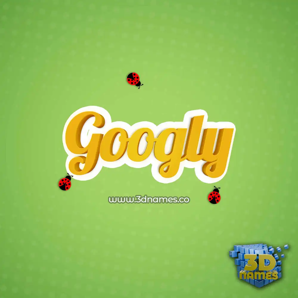googly in Ladybugs style - 3D name wallpaper