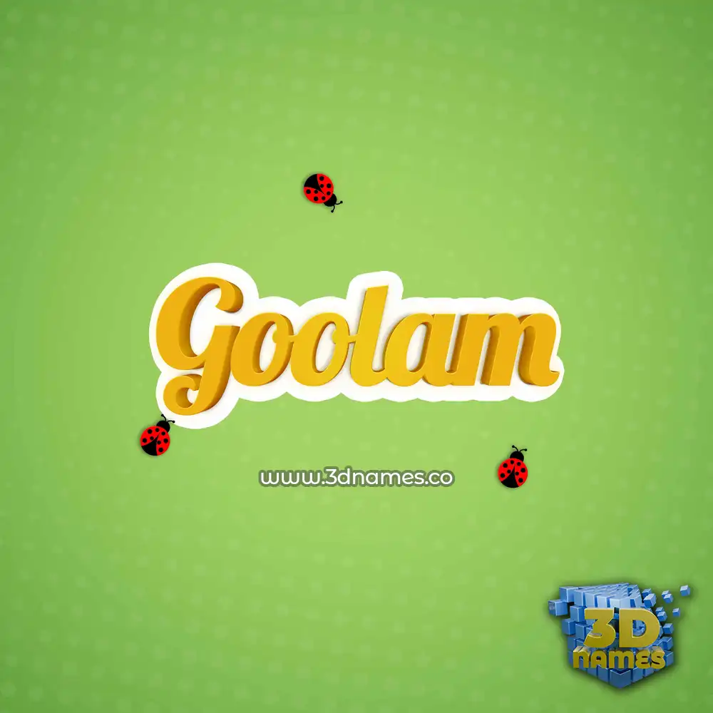 goolam in Ladybugs style - 3D name wallpaper
