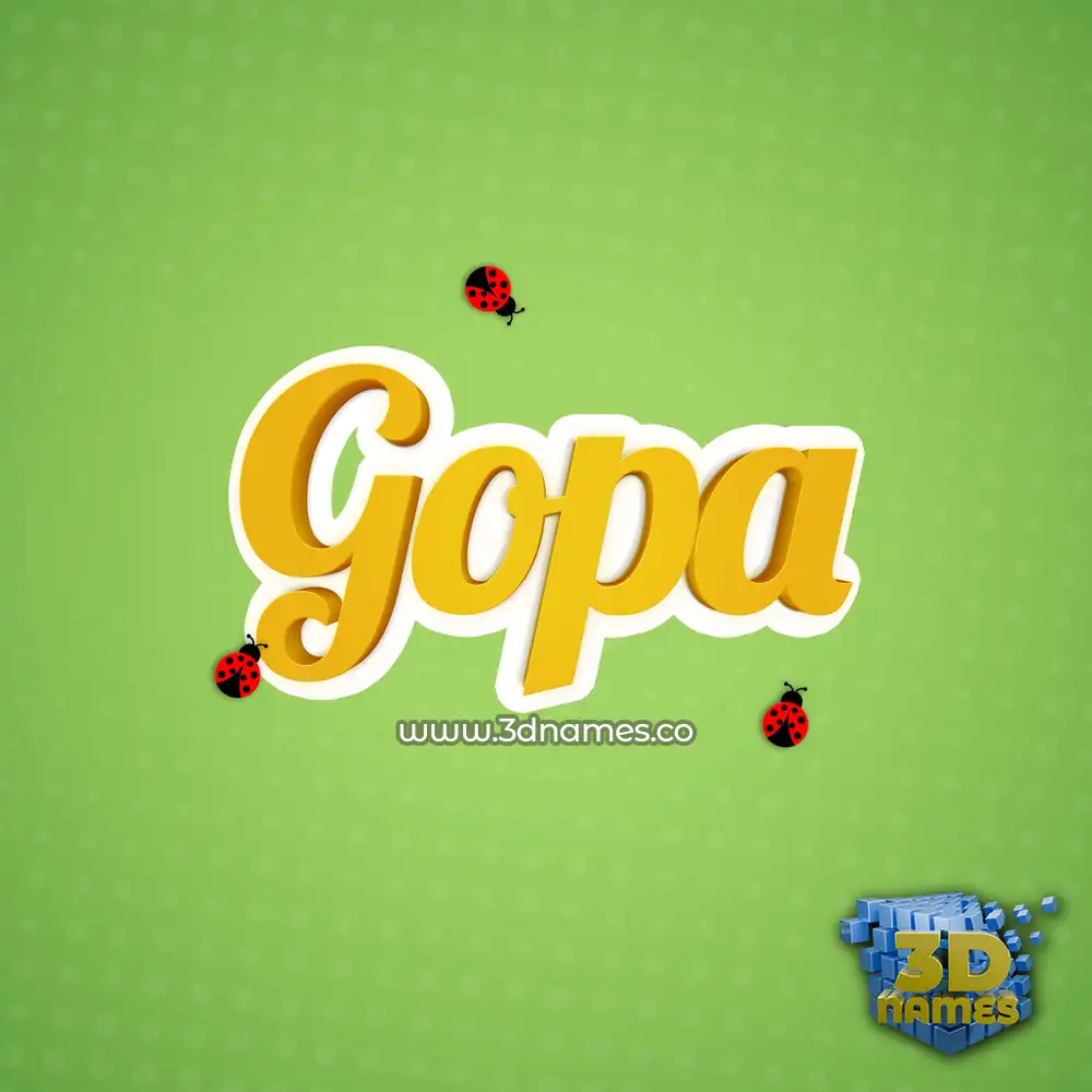 gopa in Ladybugs style - 3D name wallpaper