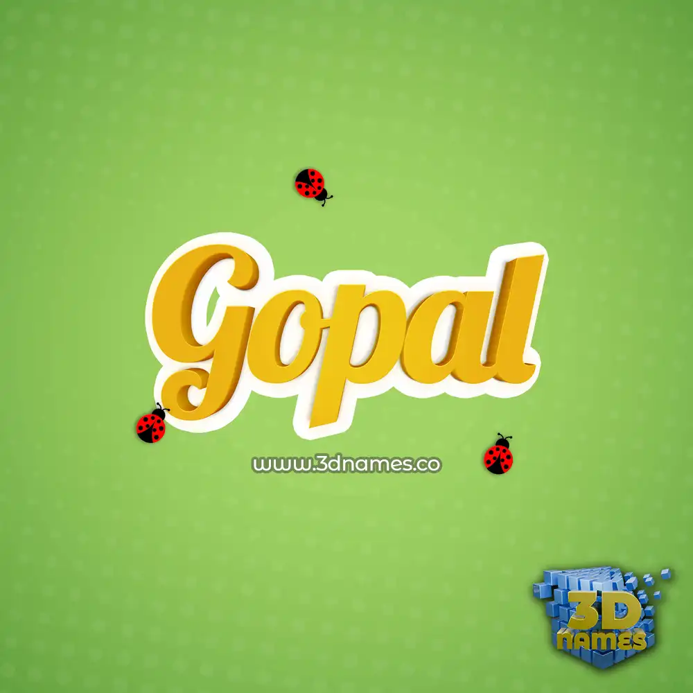 gopal in Ladybugs style - 3D name wallpaper