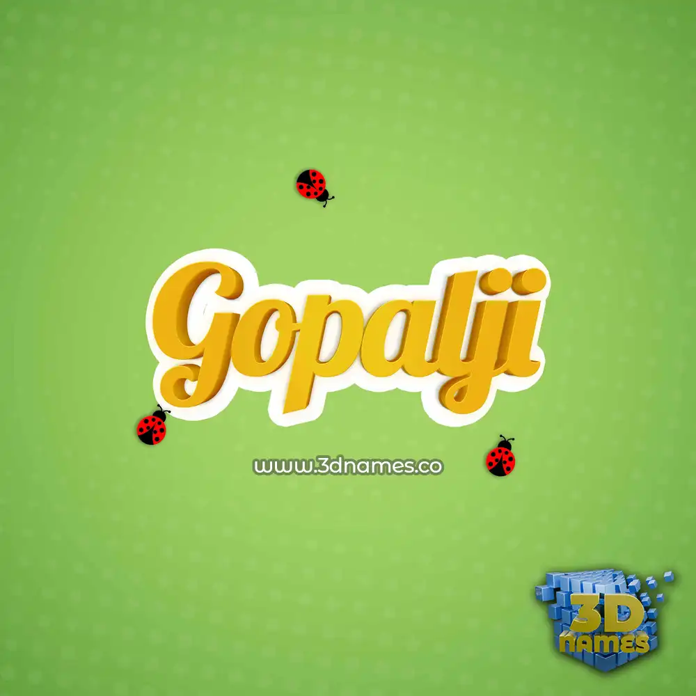 gopalji in Ladybugs style - 3D name wallpaper