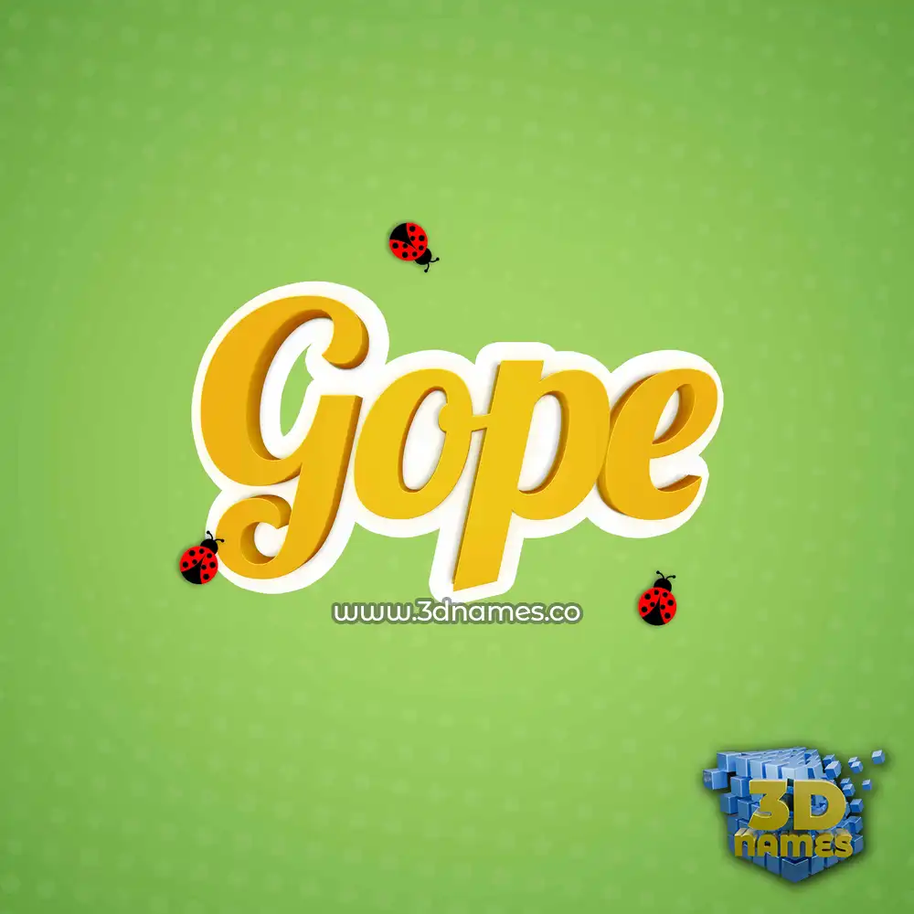 gope in Ladybugs style - 3D name wallpaper