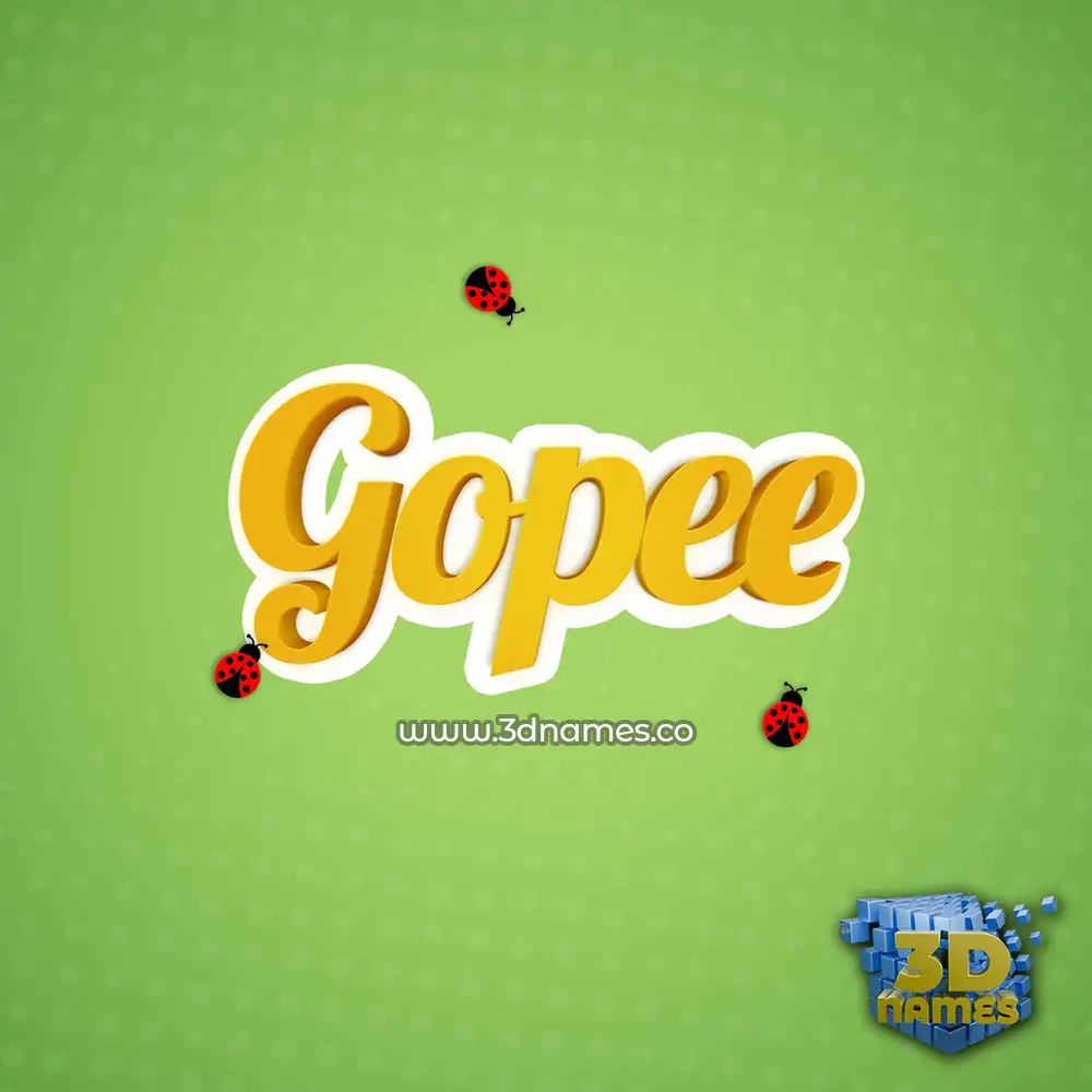 gopee in Ladybugs style - 3D name wallpaper