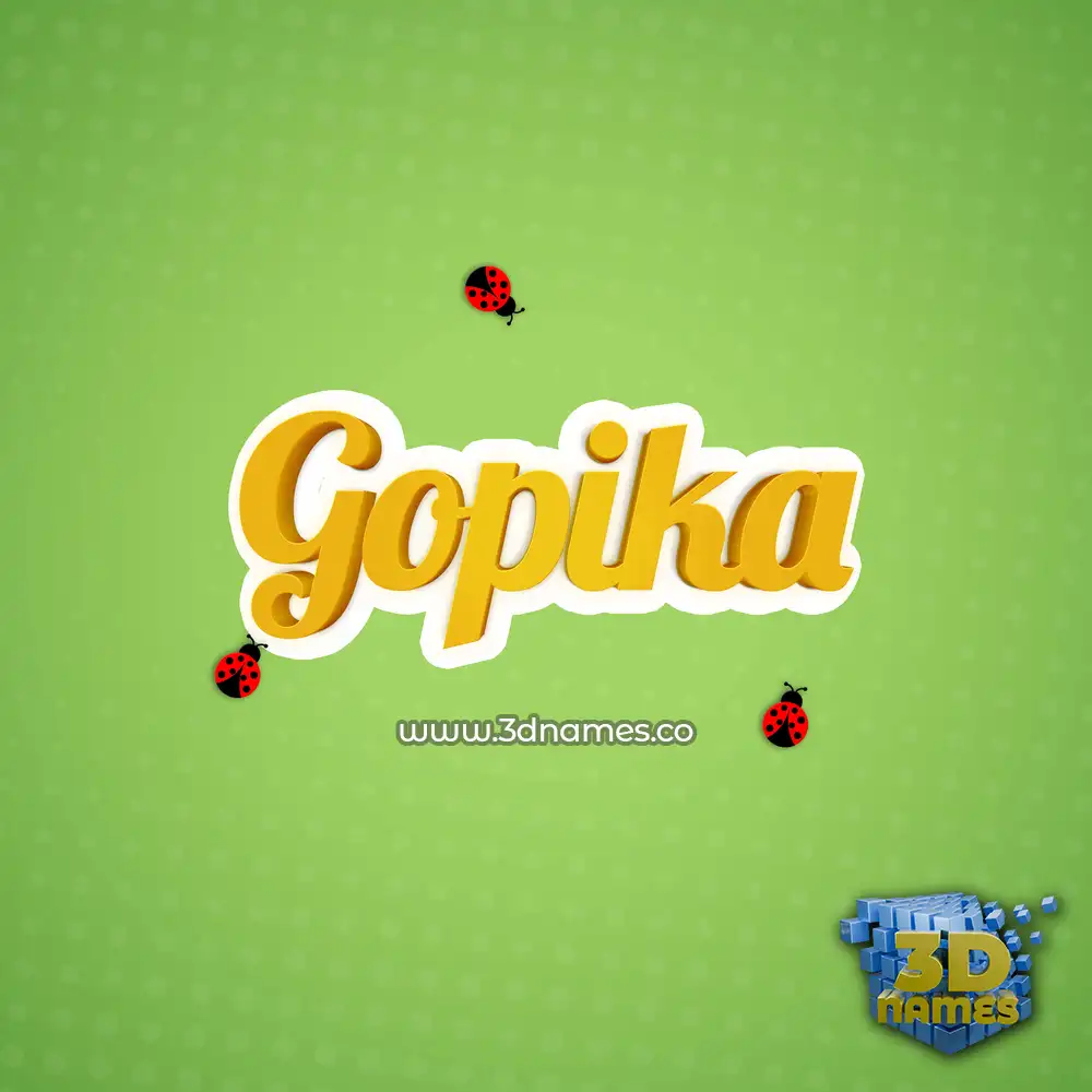 gopika in Ladybugs style - 3D name wallpaper