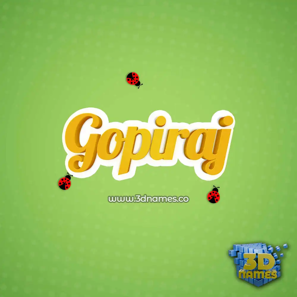 gopiraj in Ladybugs style - 3D name wallpaper