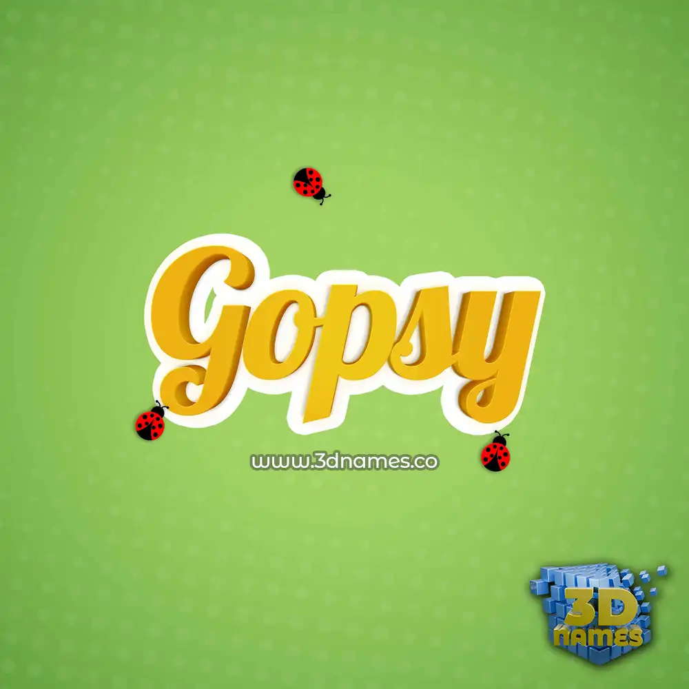 gopsy in Ladybugs style - 3D name wallpaper