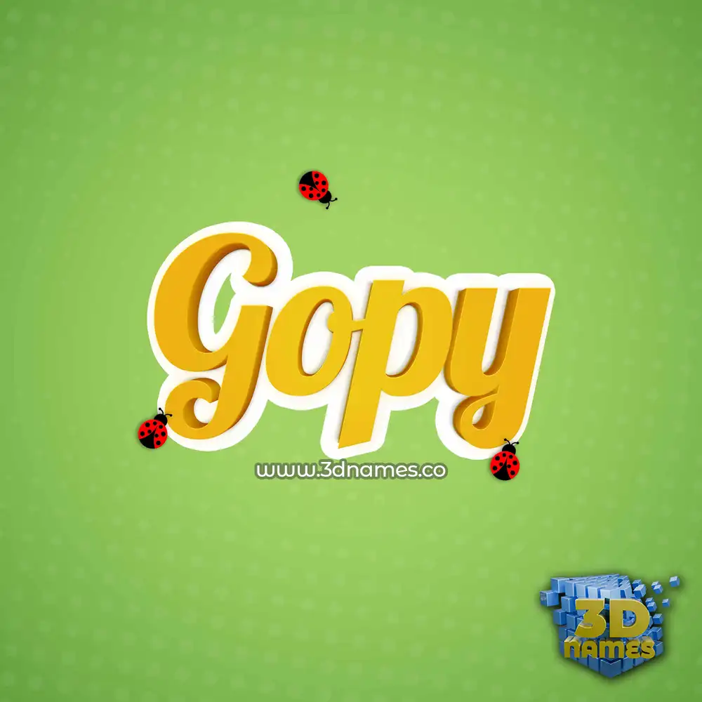 gopy in Ladybugs style - 3D name wallpaper