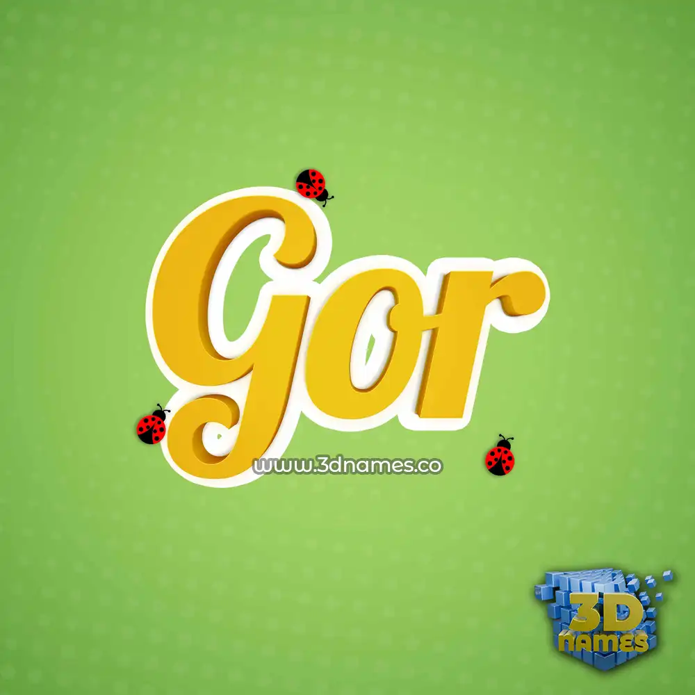 gor in Ladybugs style - 3D name wallpaper