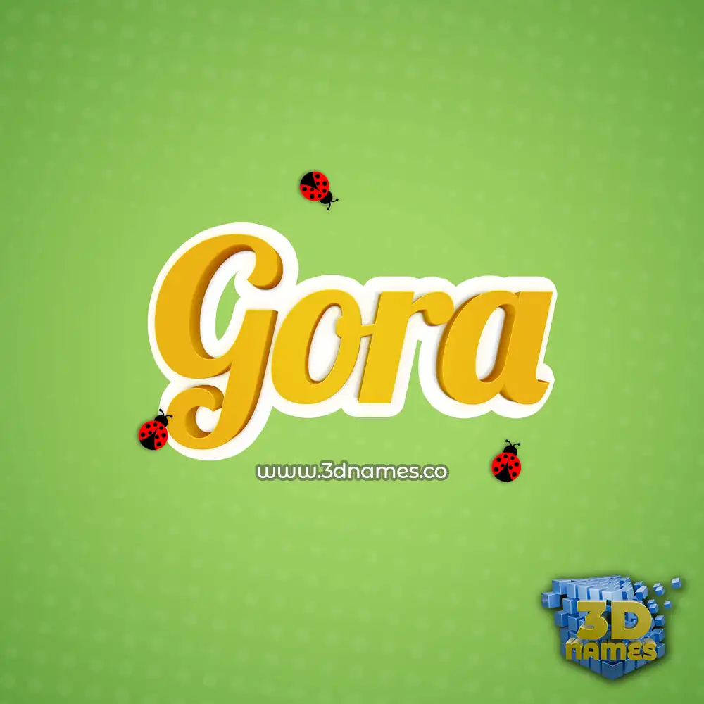 gora in Ladybugs style - 3D name wallpaper