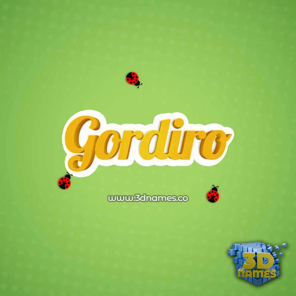 gordiro in Ladybugs style - 3D name wallpaper