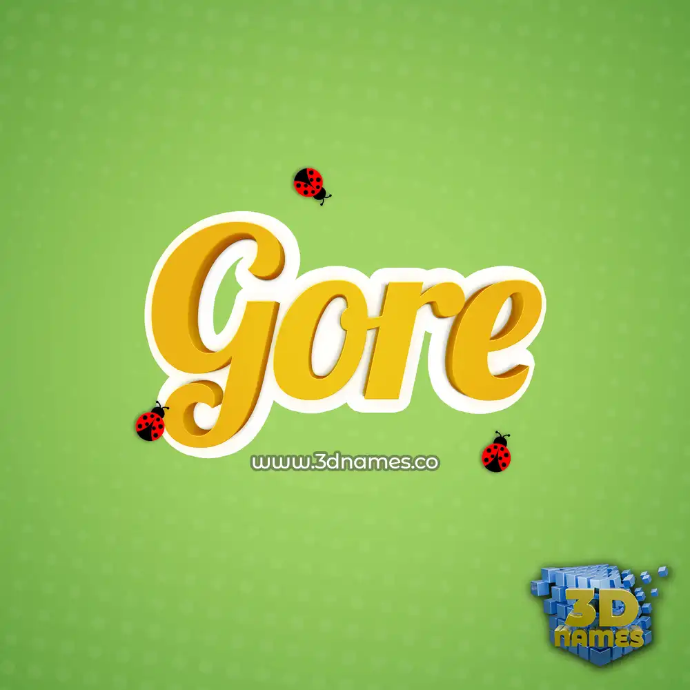 gore in Ladybugs style - 3D name wallpaper