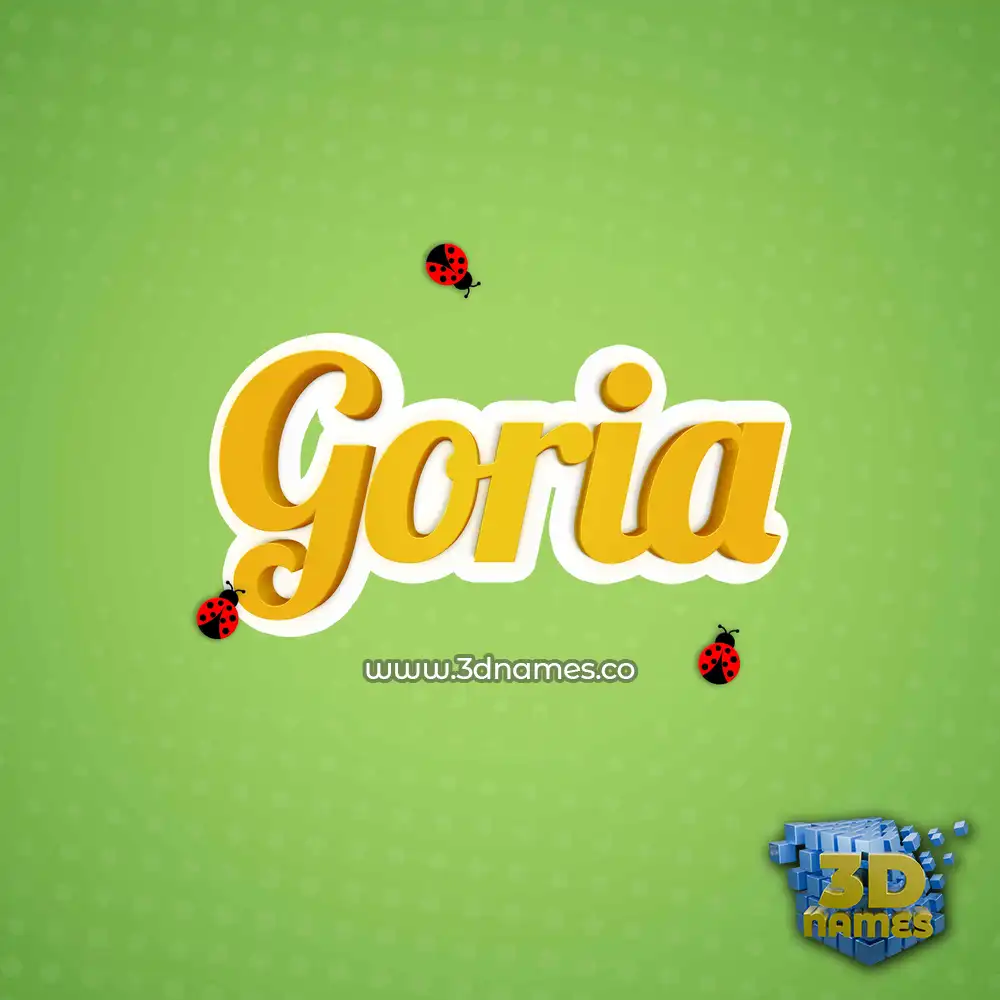 goria in Ladybugs style - 3D name wallpaper