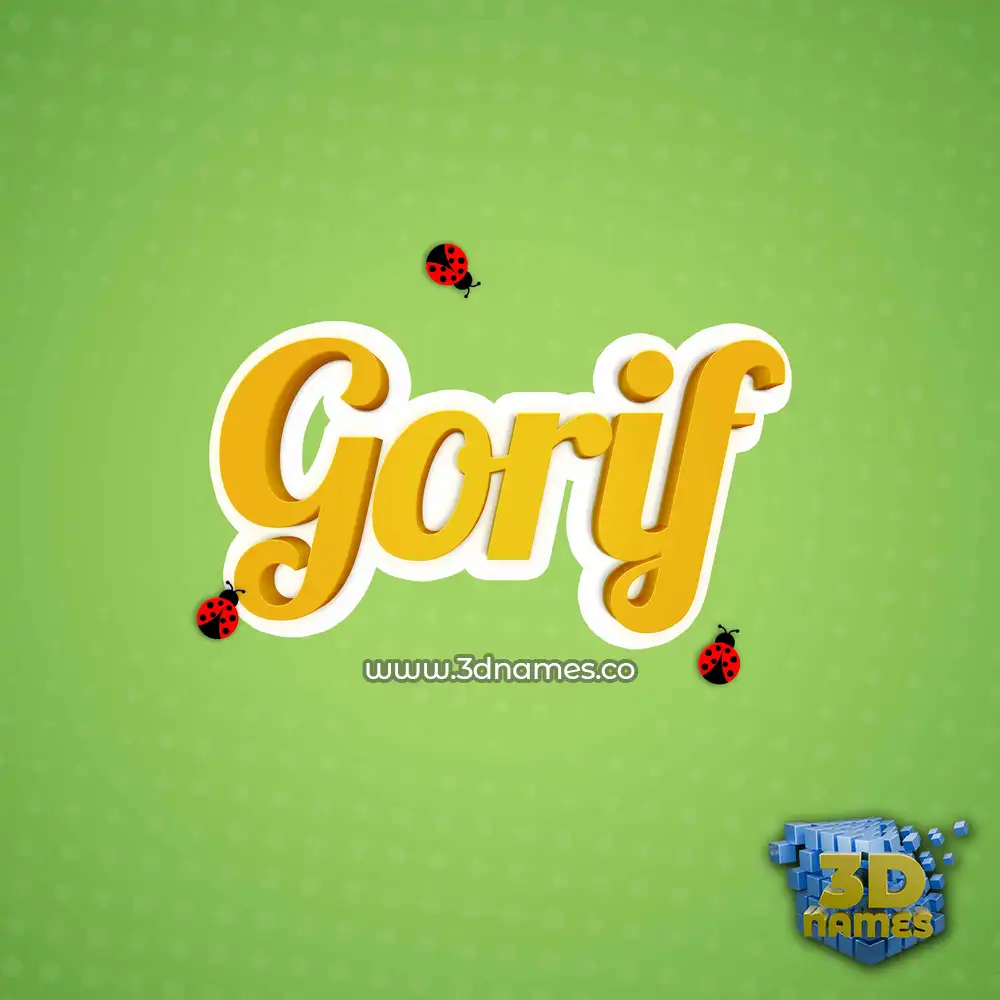 gorif in Ladybugs style - 3D name wallpaper