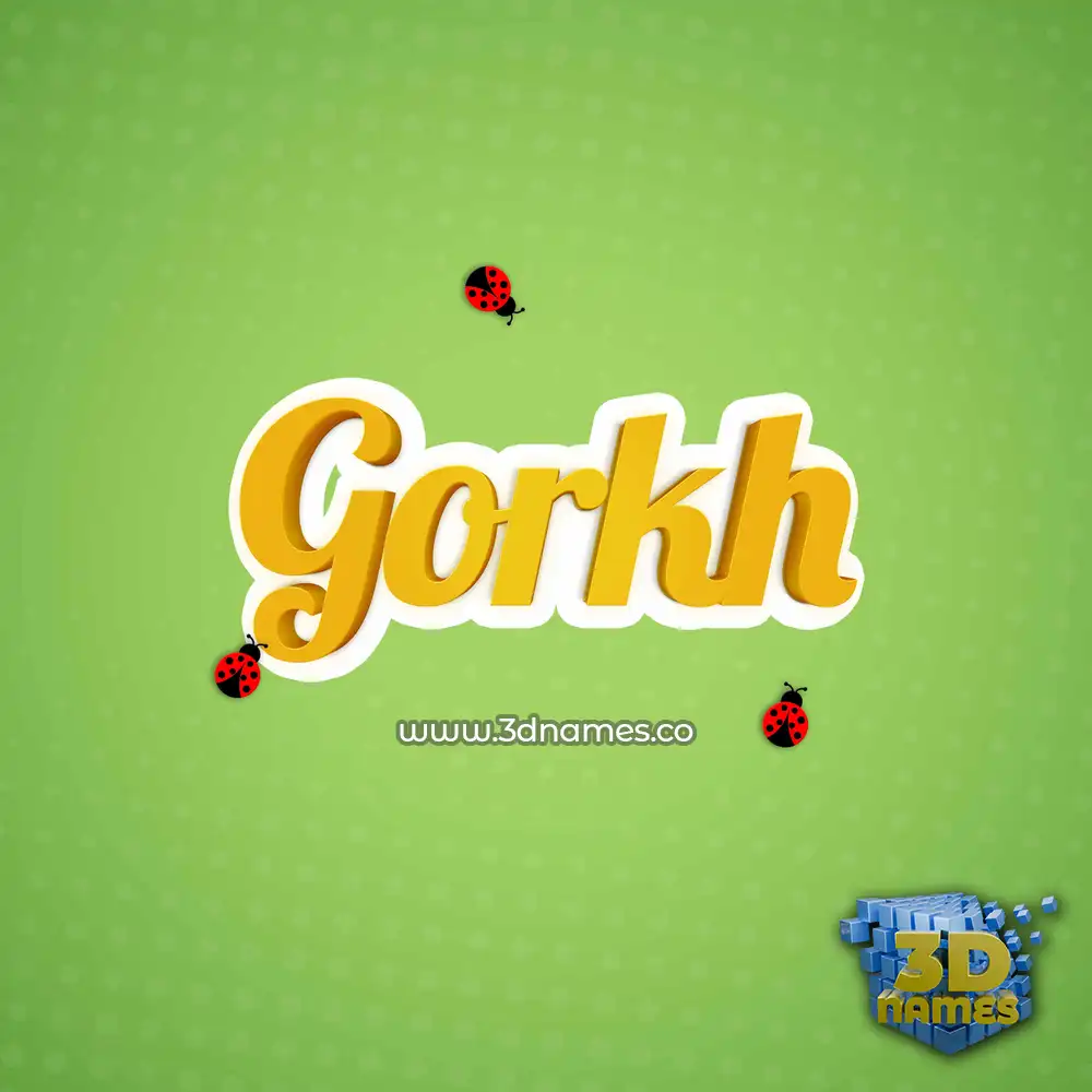 gorkh in Ladybugs style - 3D name wallpaper