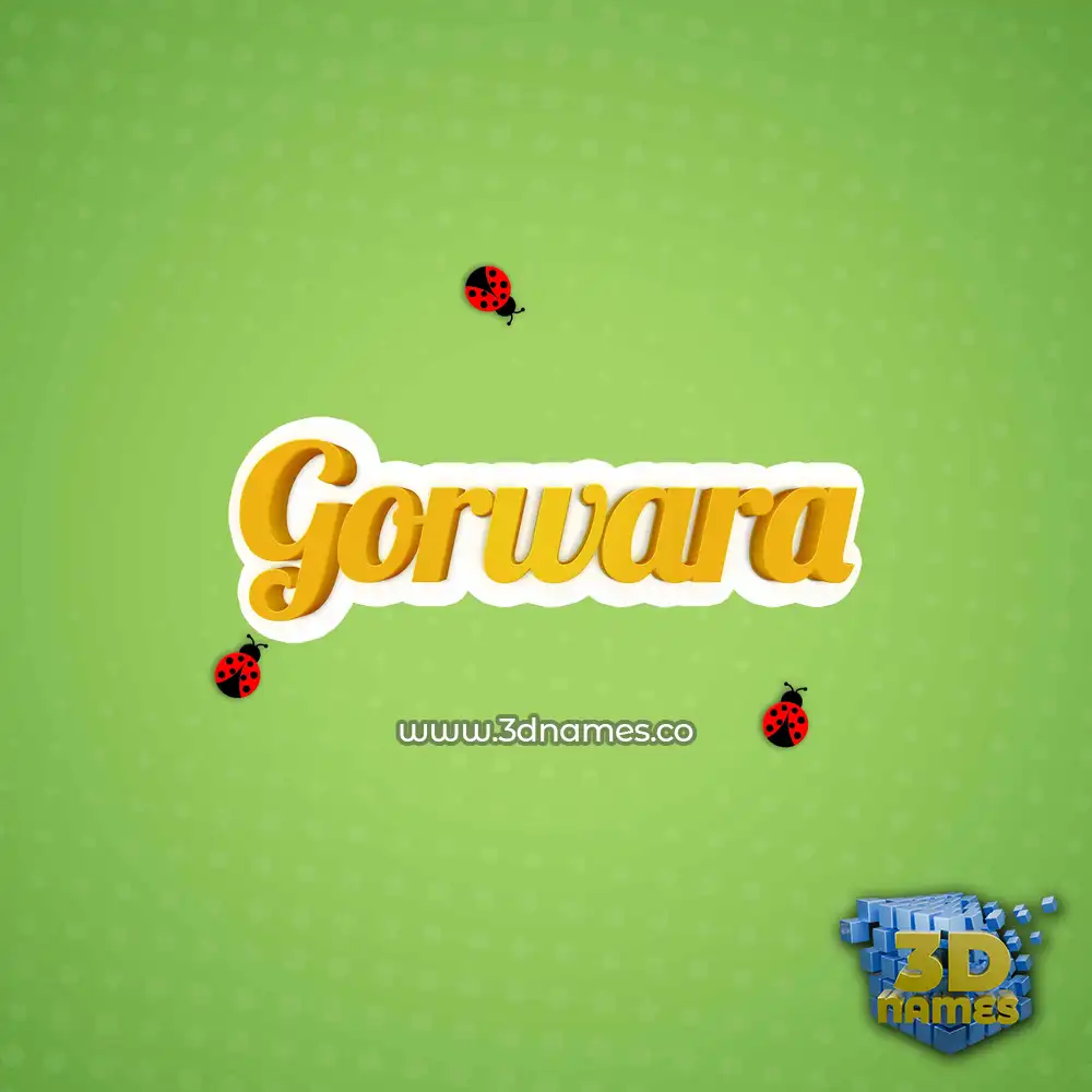 gorwara in Ladybugs style - 3D name wallpaper