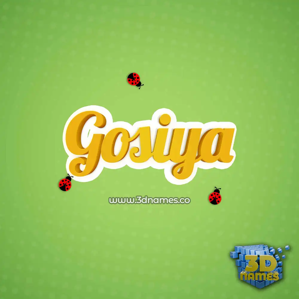 gosiya in Ladybugs style - 3D name wallpaper