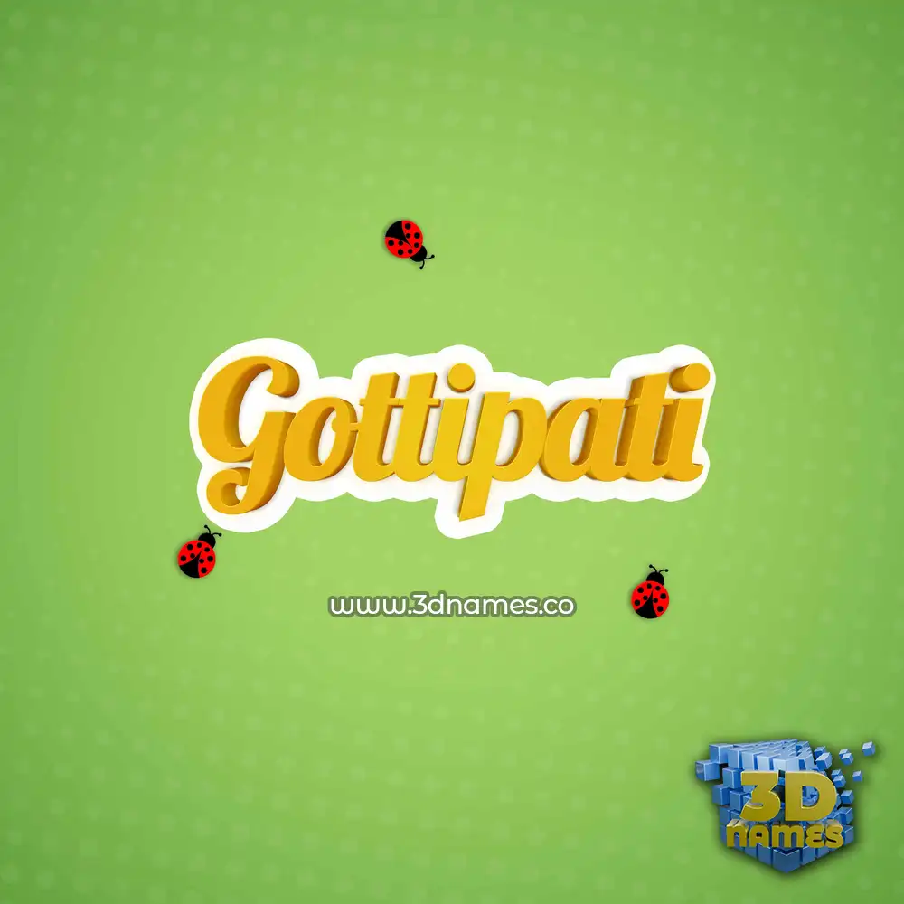 gottipati in Ladybugs style - 3D name wallpaper