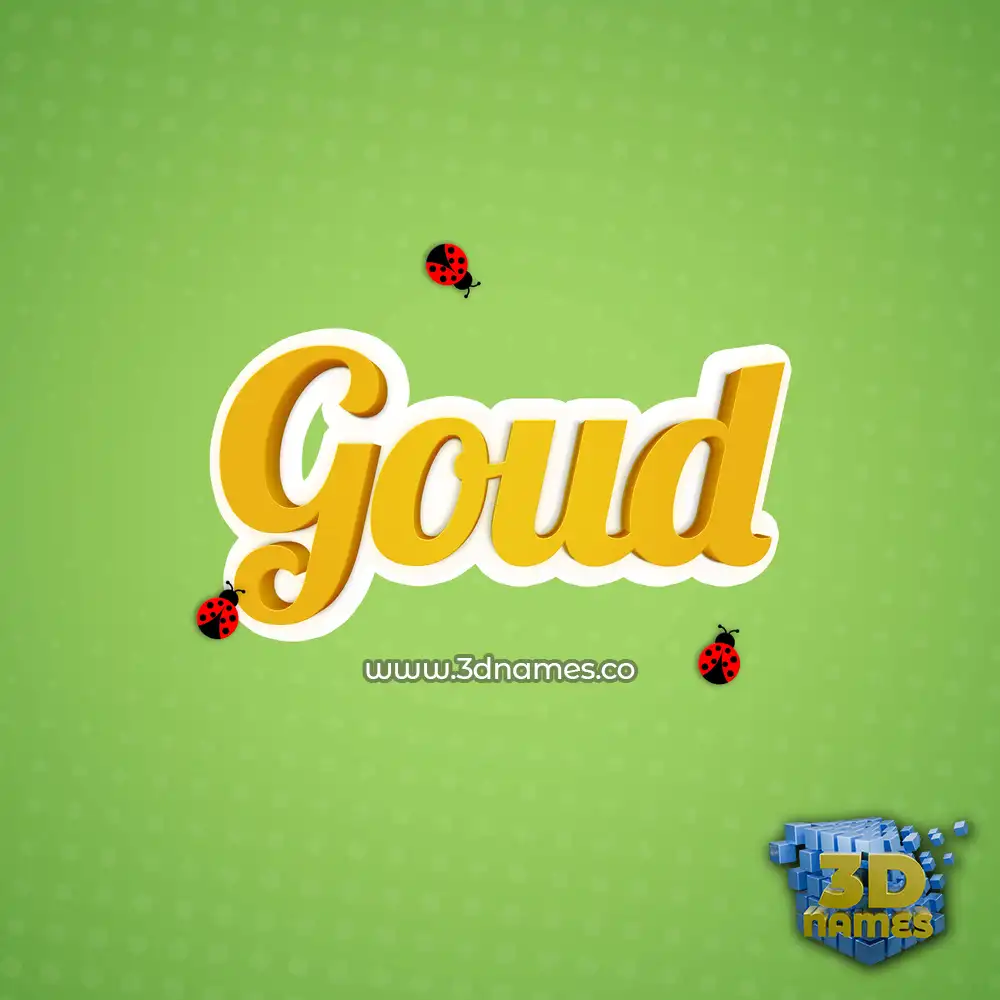 goud in Ladybugs style - 3D name wallpaper
