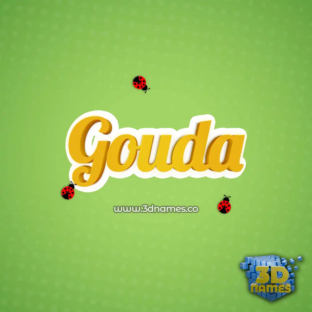 gouda in Ladybugs style - 3D name wallpaper
