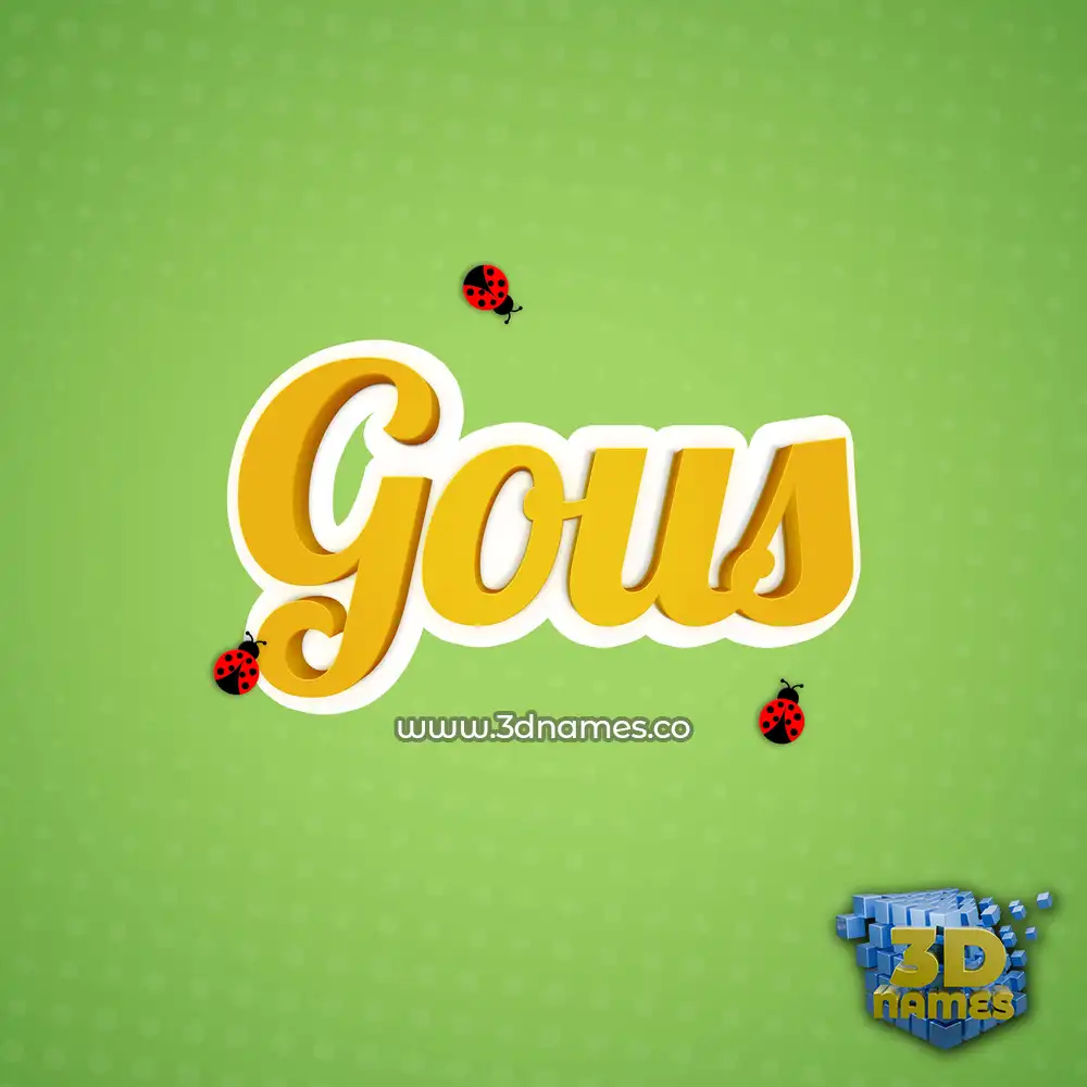 gous in Ladybugs style - 3D name wallpaper
