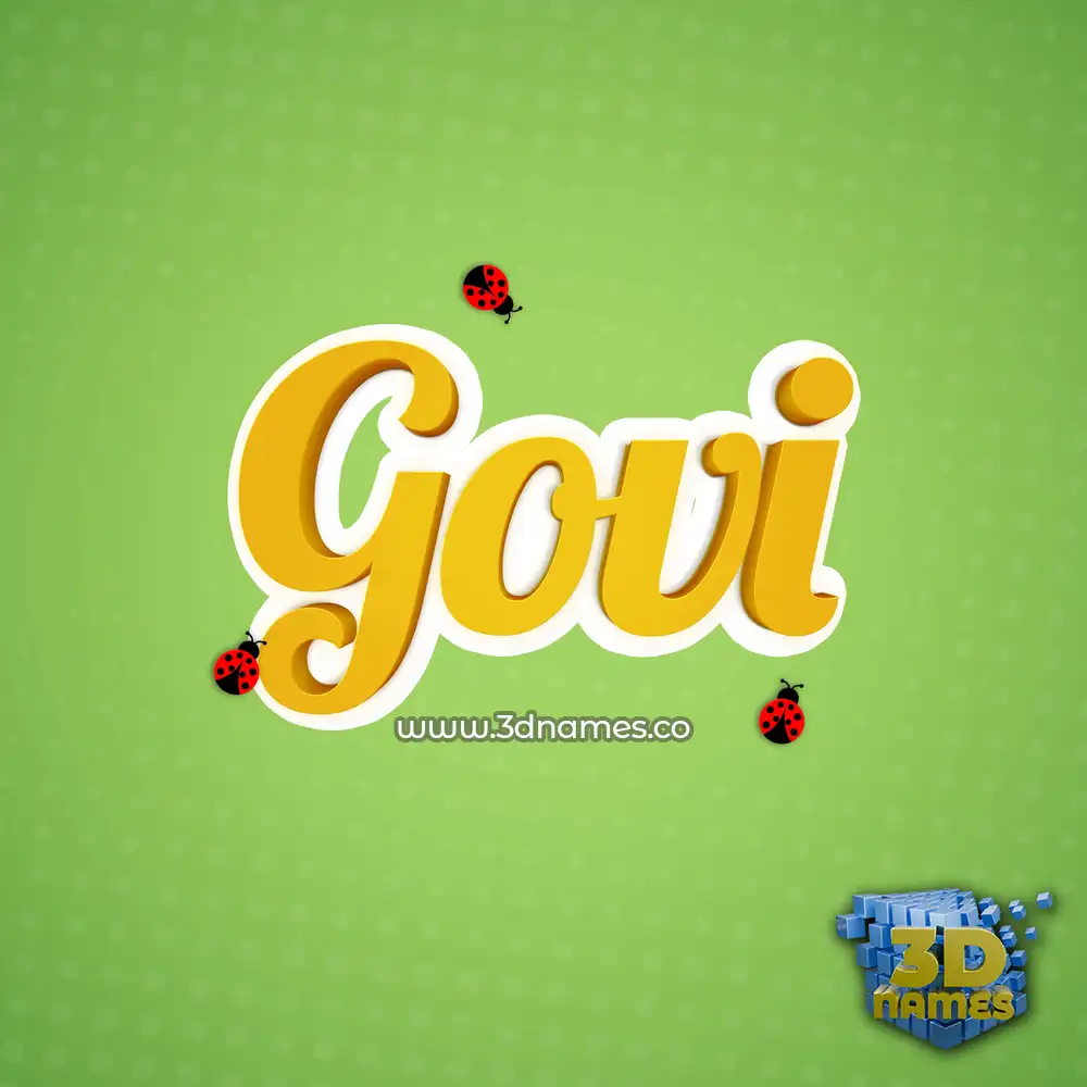 govi in Ladybugs style - 3D name wallpaper