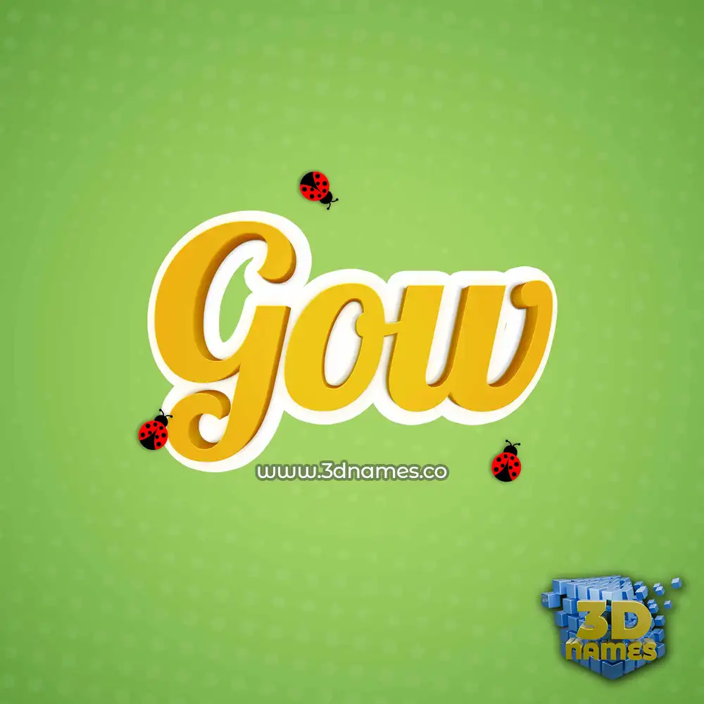 gow in Ladybugs style - 3D name wallpaper