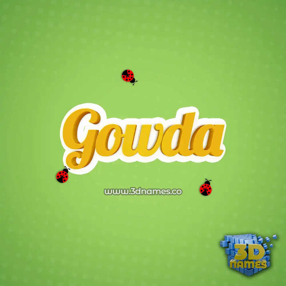gowda in Ladybugs style - 3D name wallpaper