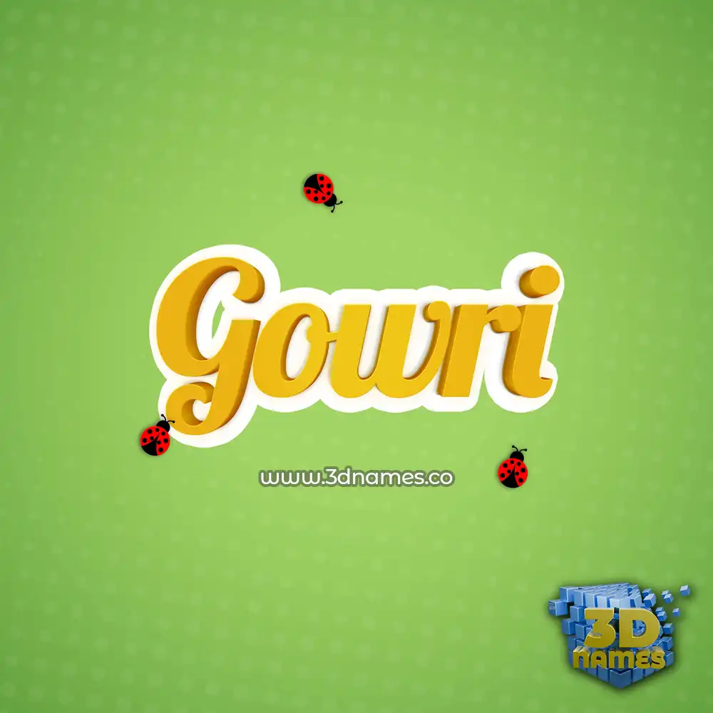 gowri in Ladybugs style - 3D name wallpaper