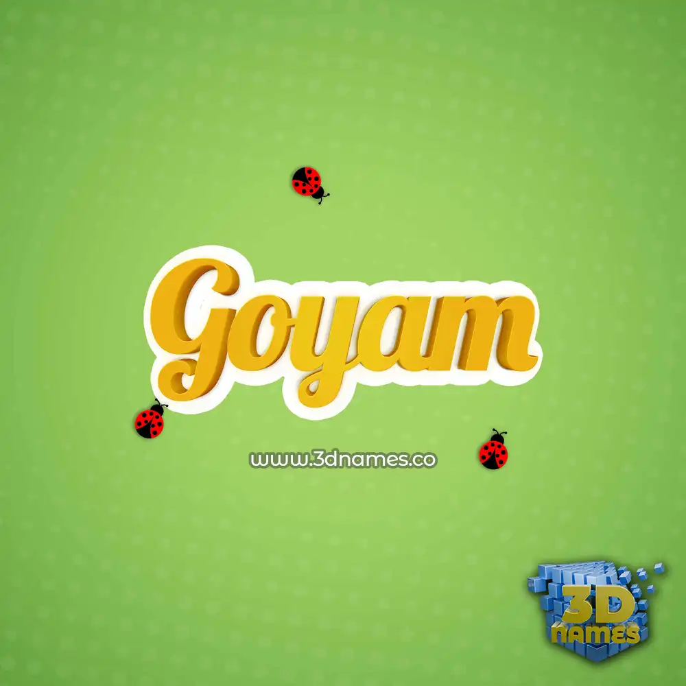 goyam in Ladybugs style - 3D name wallpaper