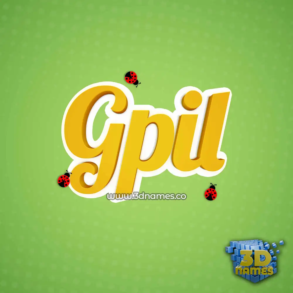 gpil in Ladybugs style - 3D name wallpaper