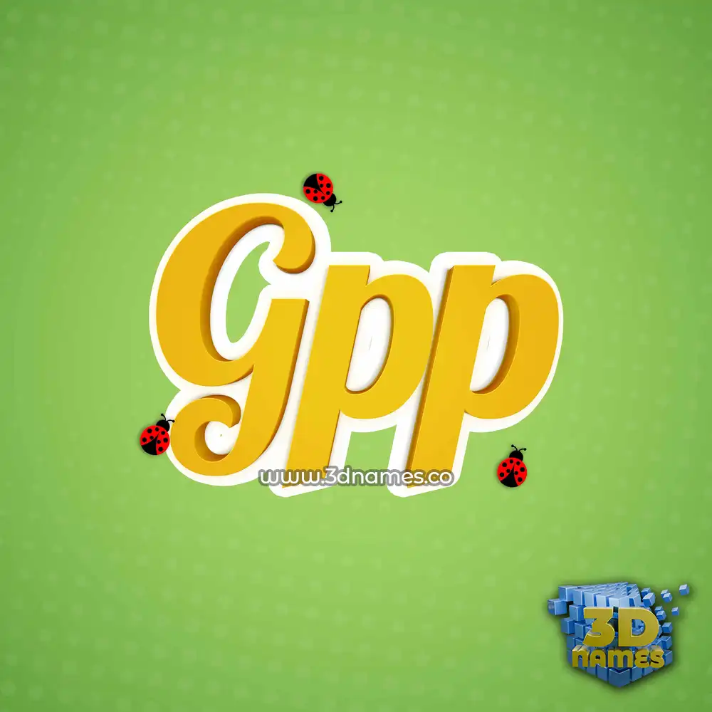 gpp in Ladybugs style - 3D name wallpaper