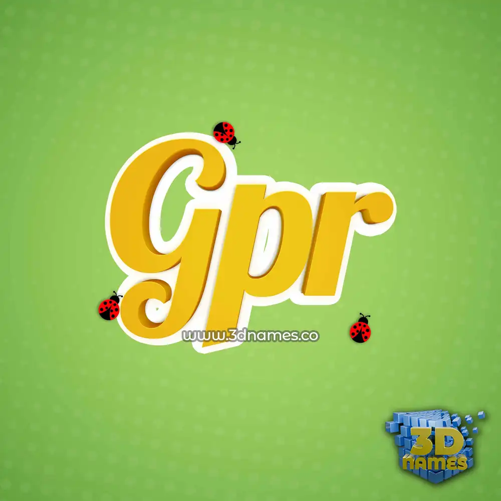 gpr in Ladybugs style - 3D name wallpaper
