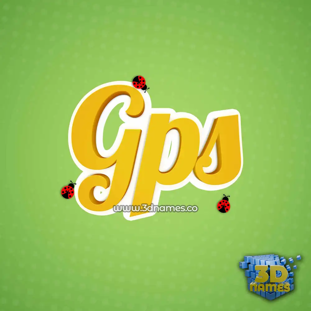 gps in Ladybugs style - 3D name wallpaper