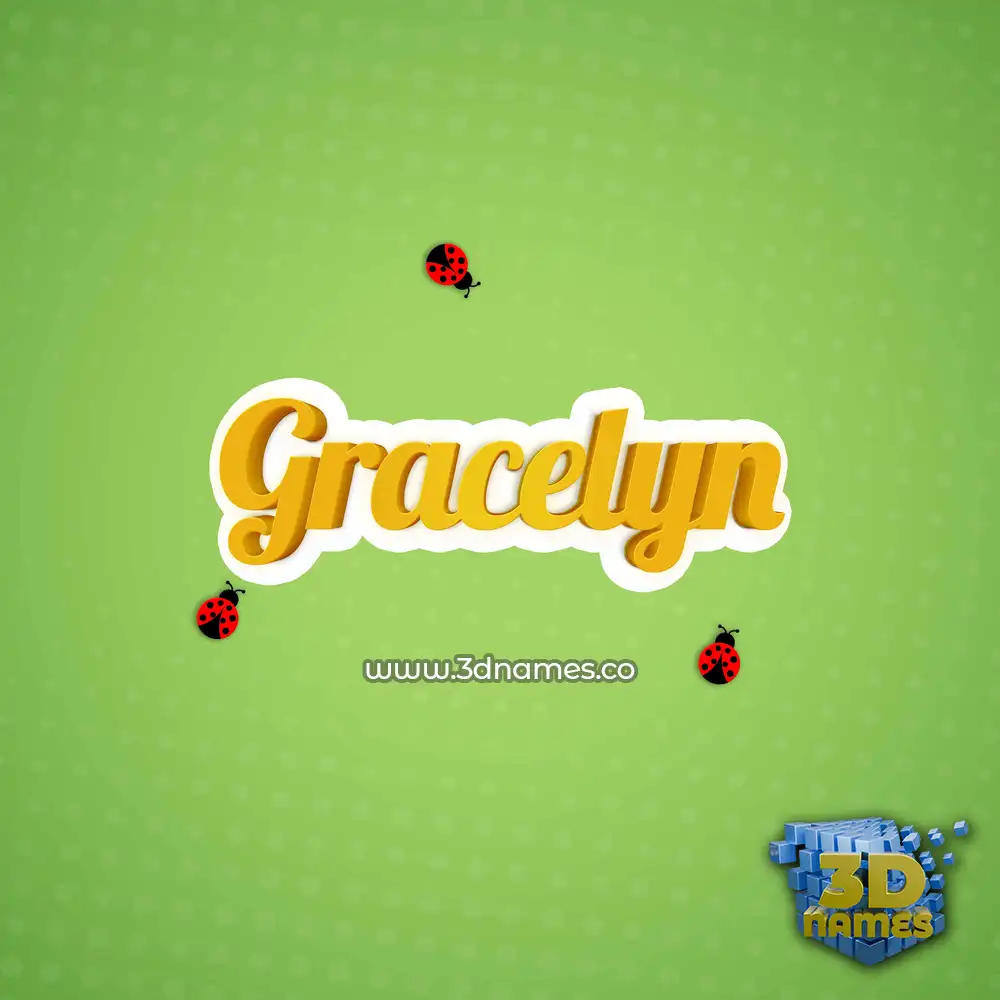 gracelyn in Ladybugs style - 3D name wallpaper