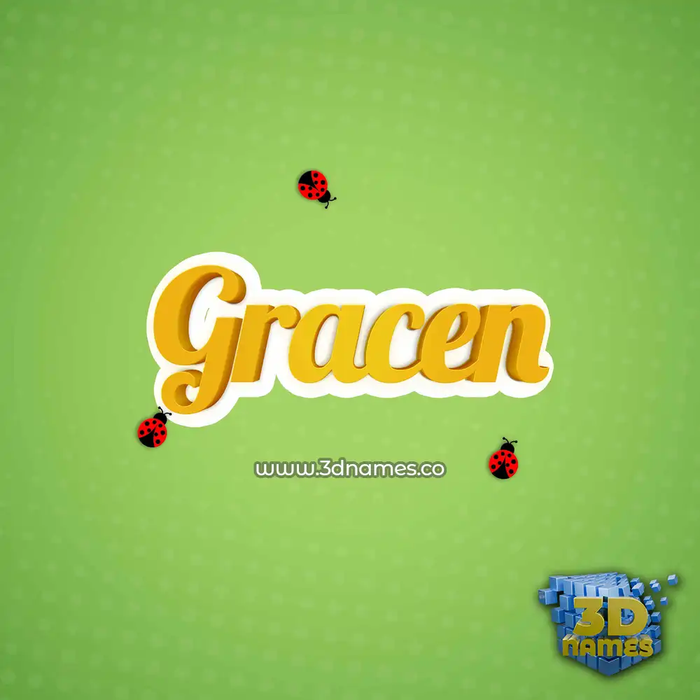 gracen in Ladybugs style - 3D name wallpaper