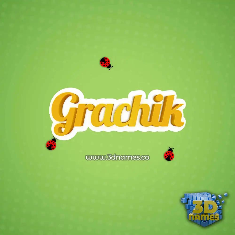 grachik in Ladybugs style - 3D name wallpaper