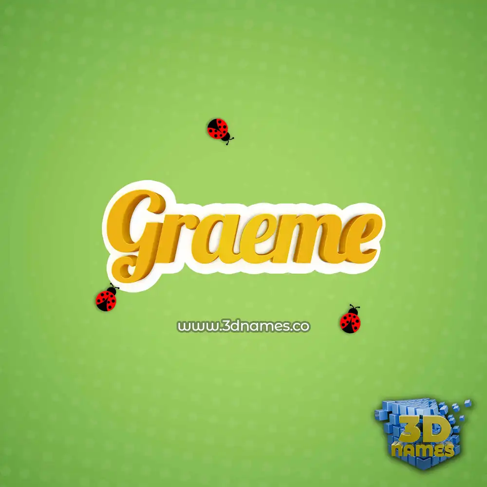 graeme in Ladybugs style - 3D name wallpaper