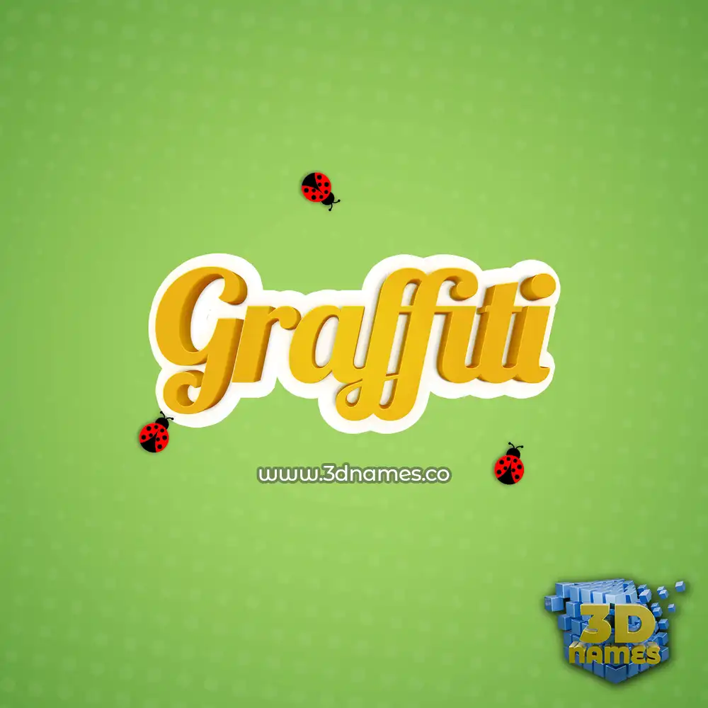 graffiti in Ladybugs style - 3D name wallpaper