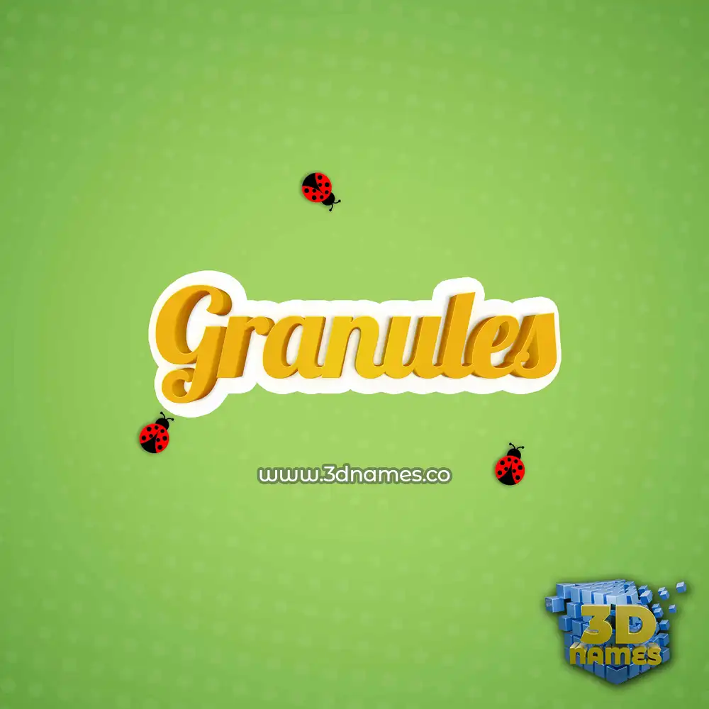 granules in Ladybugs style - 3D name wallpaper