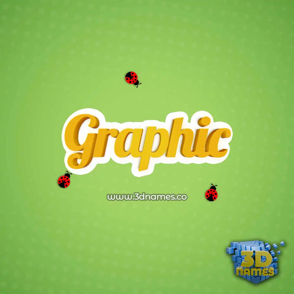 graphic in Ladybugs style - 3D name wallpaper