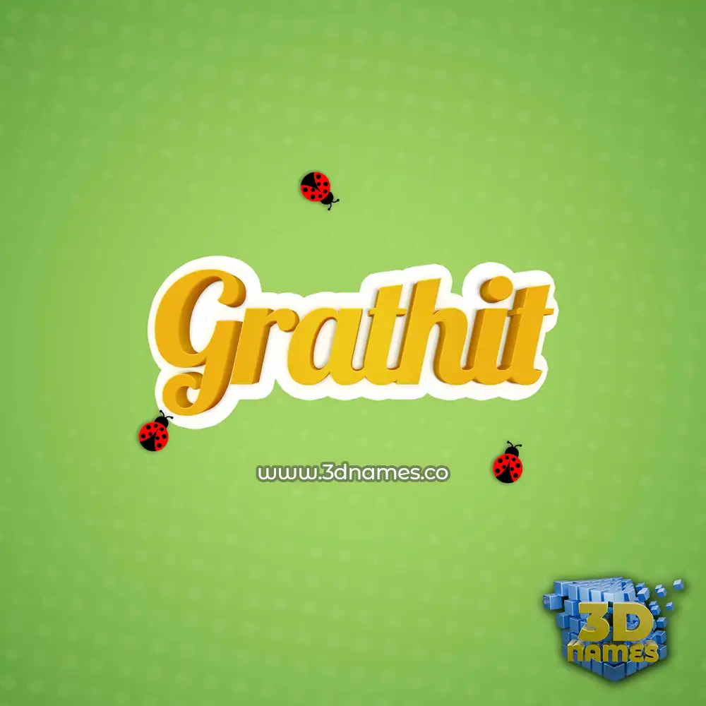 grathit in Ladybugs style - 3D name wallpaper