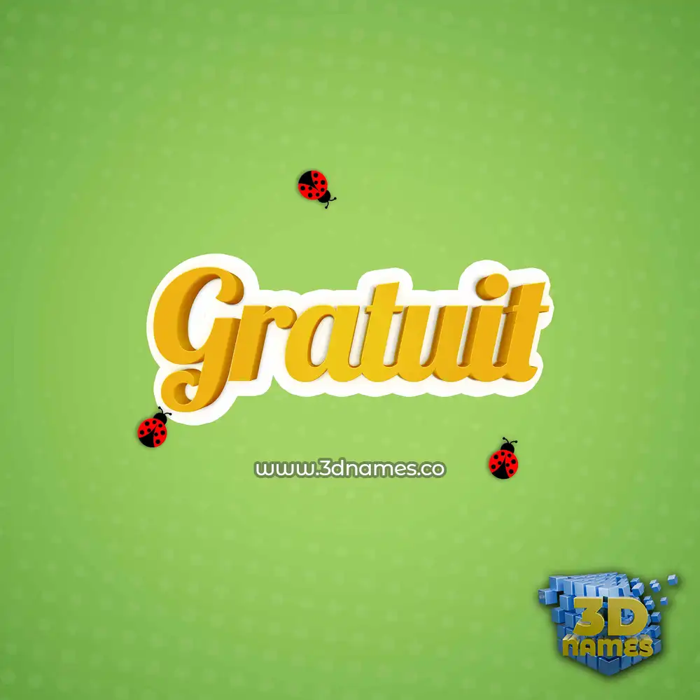 gratuit in Ladybugs style - 3D name wallpaper